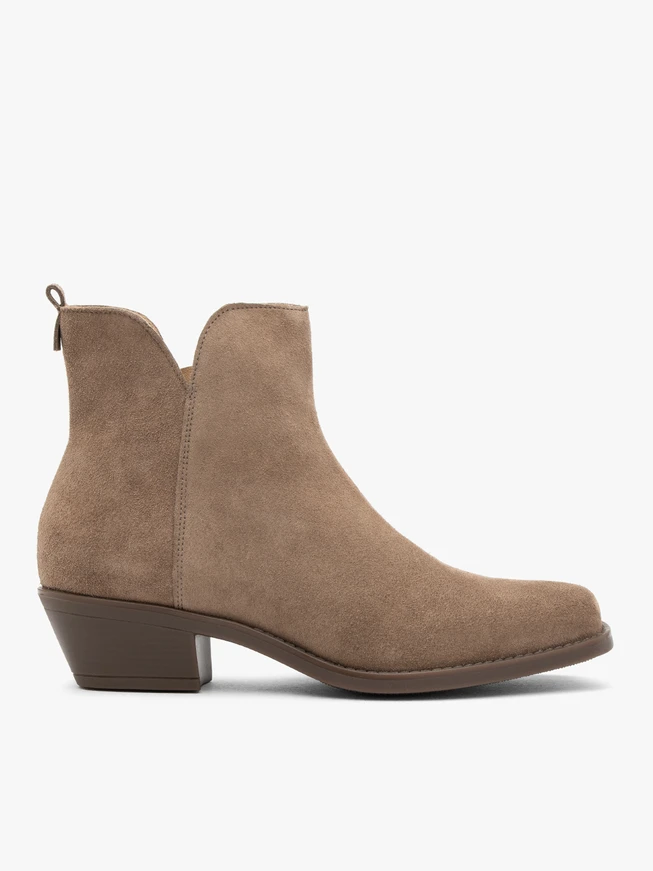 Hellbraune Velourslederstiefel