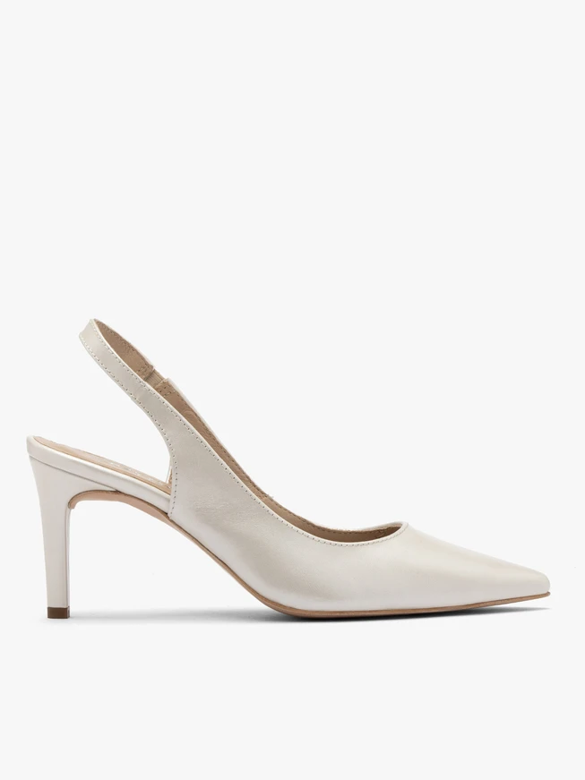 Perlen-Stiletto-Pumps mit offenem Absatz