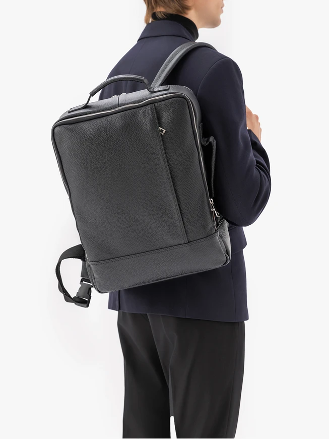 Men's black backpack bag