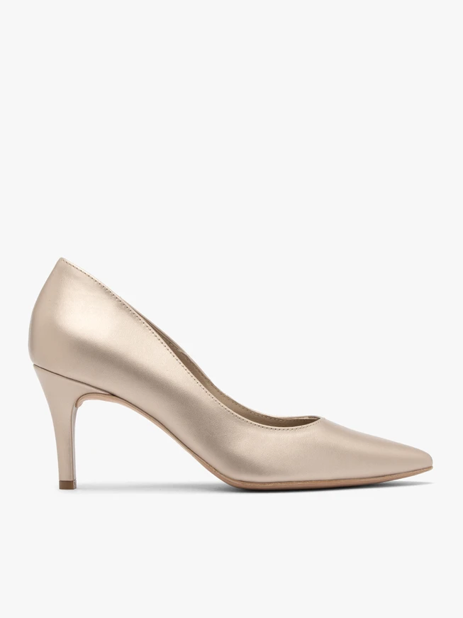 Platinum stiletto pumps