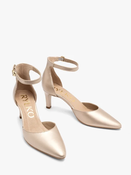 Damen-Stiletto-Pumps mit Schnallenverschluss um den Knöchel