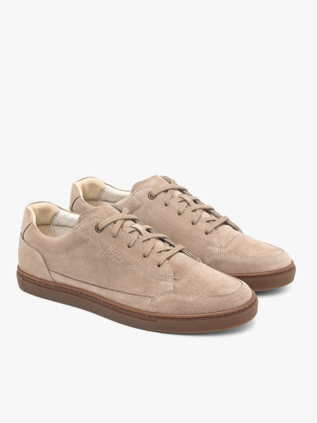 Beige Sporthalbschuhe
