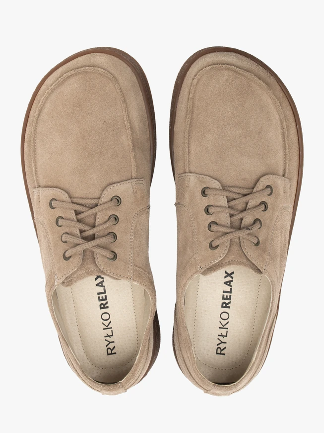 Beige Herren Barfuß Halbschuhe