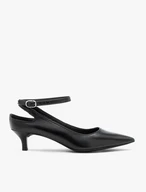 Schwarze Entenschwanz-Pumps