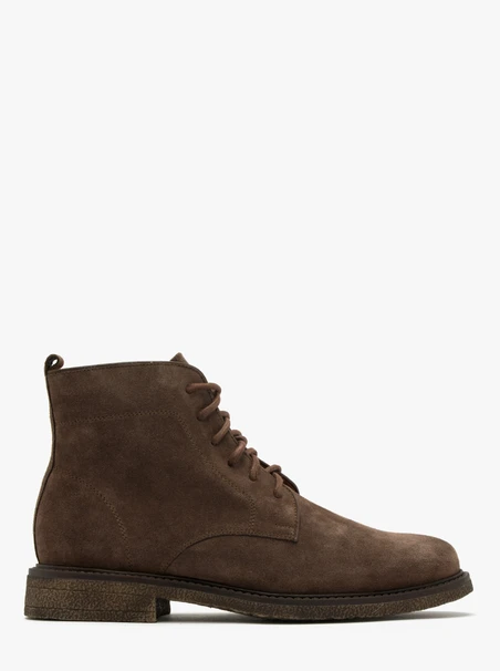 Brown wool insulated men's boots