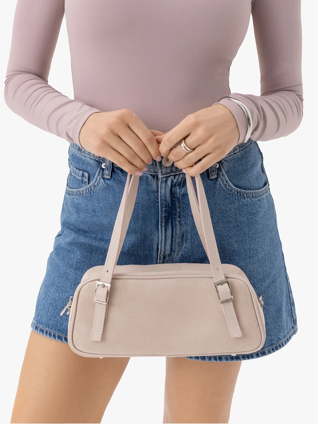 Rosa Baguette-Tasche