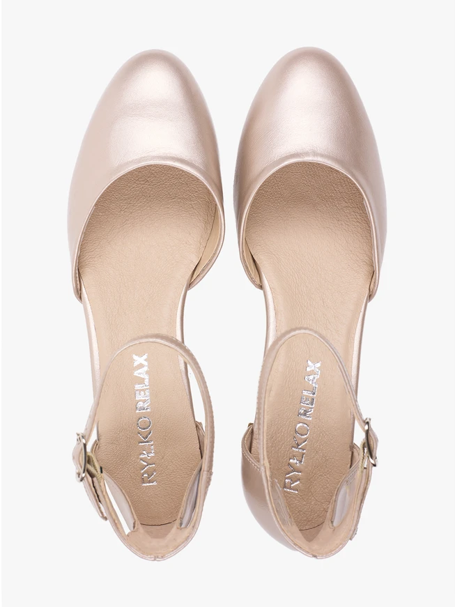 Platin-Brautlederpumps