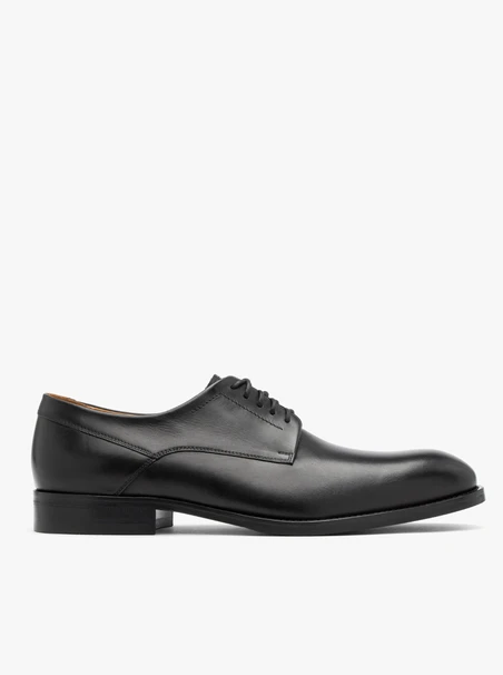 Schwarze Halbschuhe für Männer mit Lederboden