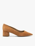 Rote Veloursleder-Pumps