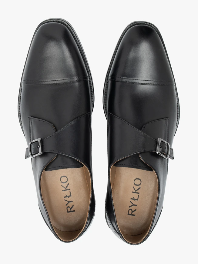 Schwarze Premium-Monks mit Schnalle