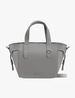 Grey leather handbag