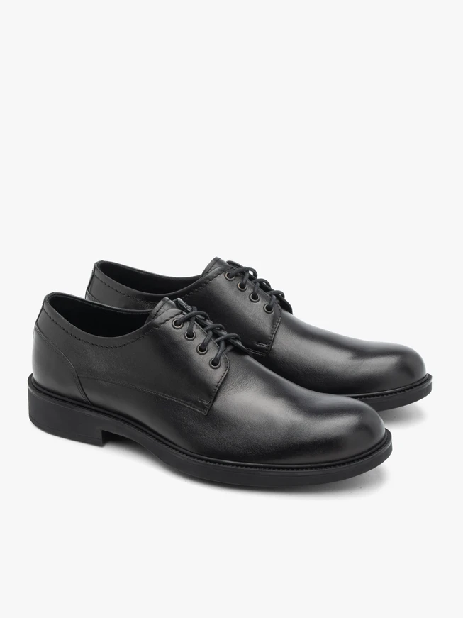 Men’s classic black lace-up shoes leather