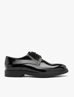 Black men's lace-up dress shoes