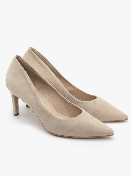 Velvet stiletto pumps
