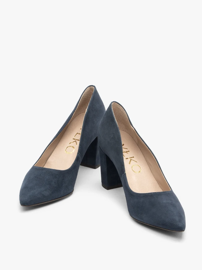 Marineblaue Stiletto-Pumps
