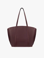 Kastanienbraune geräumige A4 Shopper-Tasche aus Vollnarbenleder