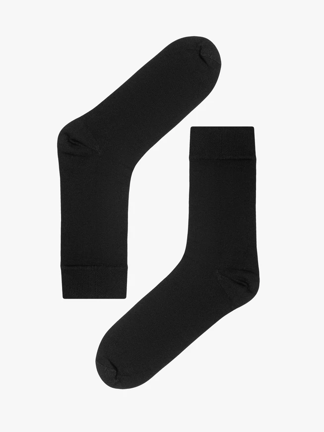 Black men's bamboo socks