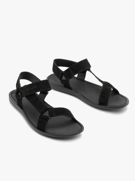 Schwarze Herren-Sandalen mit Klettverschluss