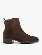 Dunkelbraune Velourslederstiefel