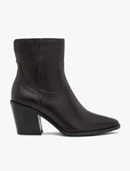Kastanienbraune Stiletto-Stiefel