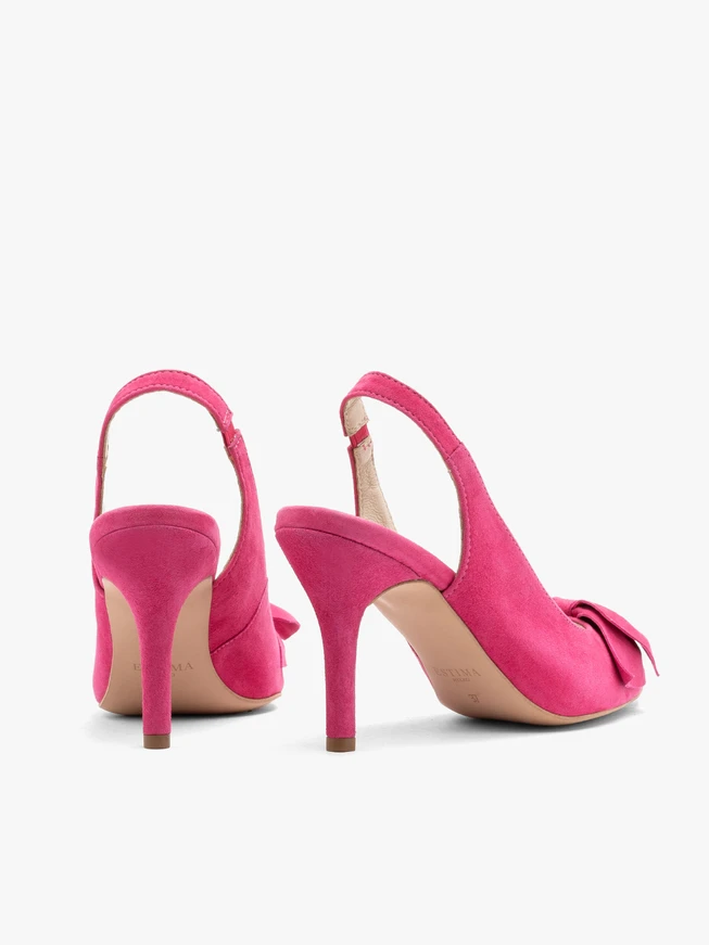 Czółenka typu slingback w kolorze fuksji
