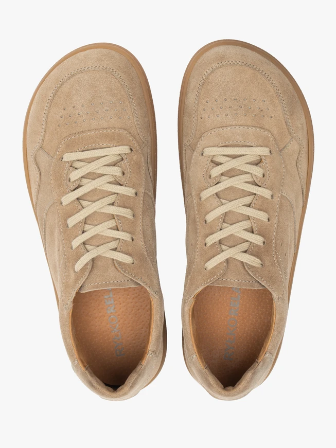 Beige Herren Barfuß Halbschuhe