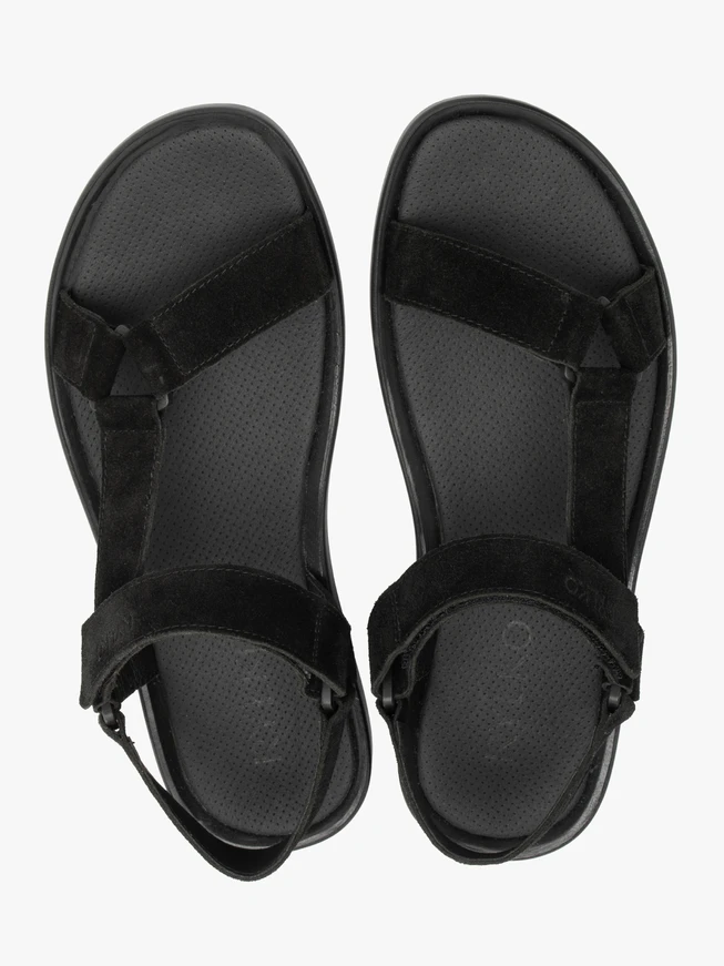 Schwarze Herren-Sandalen mit Klettverschluss