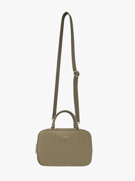 Oliwkowa torebka bowling bag