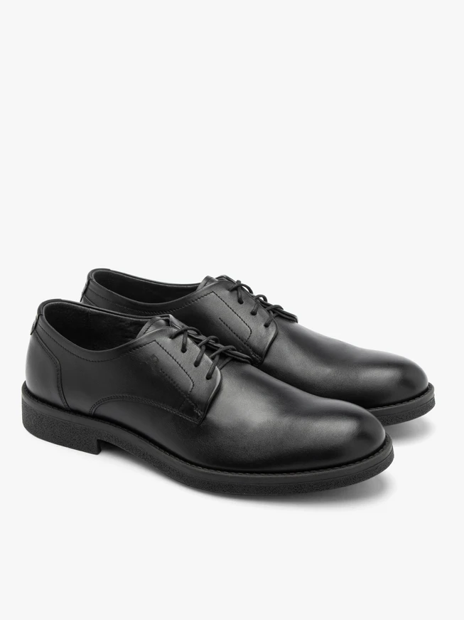 Black lace-up men’s shoes