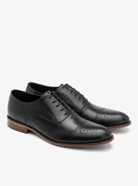 Schwarze Brogues für Männer