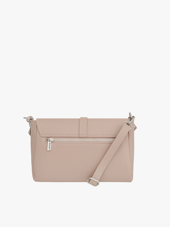 Handtasche aus dunkelrosa Vollnarbenleder