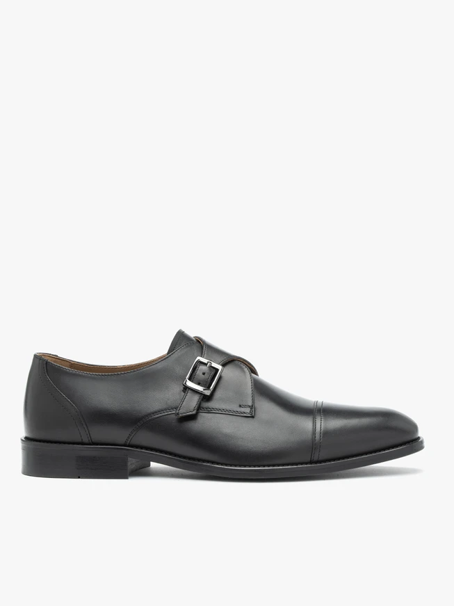 Schwarze Premium-Monks mit Schnalle