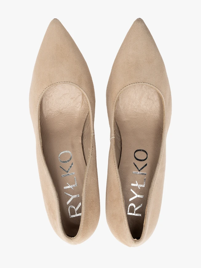 Velours-Pumps mit klobigem Stilettoabsatz