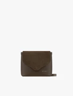 Kleine braune und olivgrüne Gürtelhandtasche