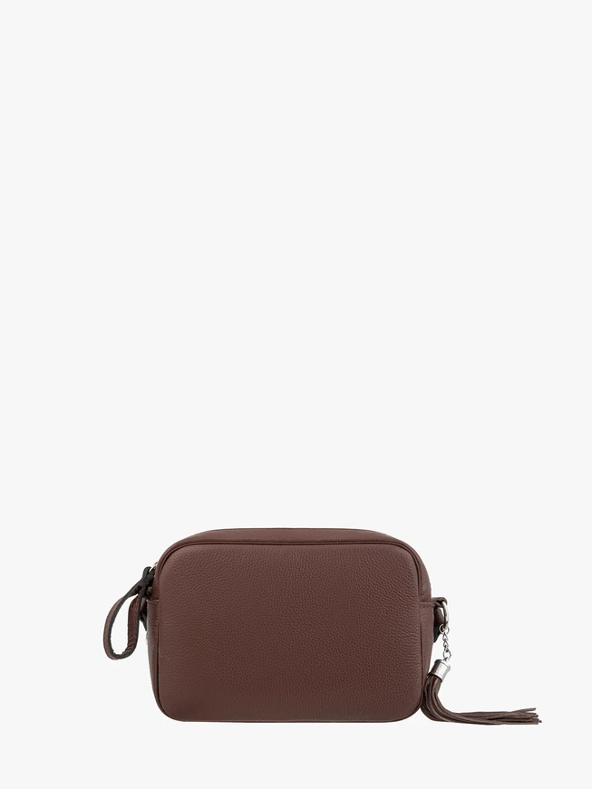 Kleine braune Handtasche mit Quaste