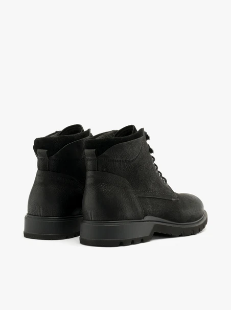 Schwarze Herren-Kombistiefel aus Leder