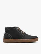Schwarze Nubuklederstiefel