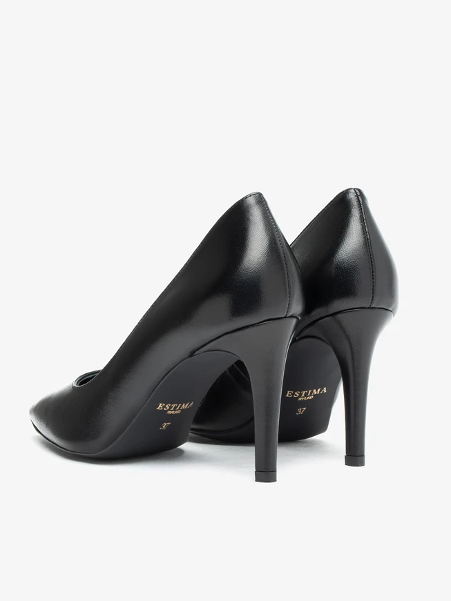 Stilettos aus schwarzem Leder
