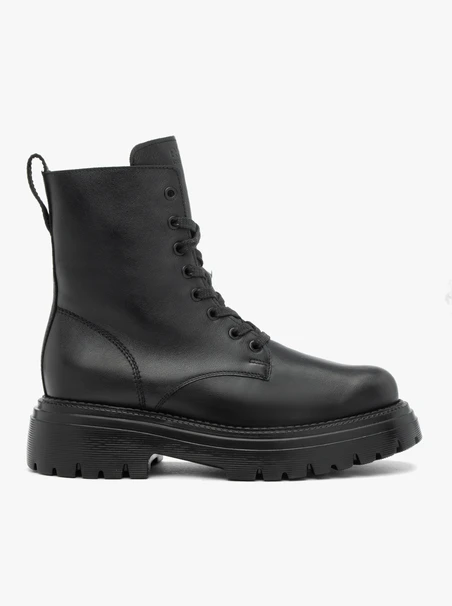 Black Leather Women's Boots