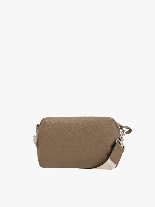 Braune kleine Handtasche mit breitem Riemen