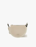 Cream leather crossbody bag