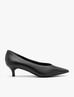 Schwarze Stiletto-Pumps aus Leder