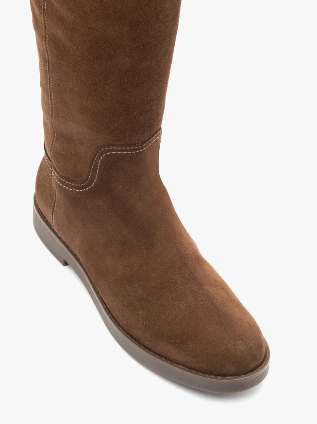 Brown Women's Boots with Wide Shaft