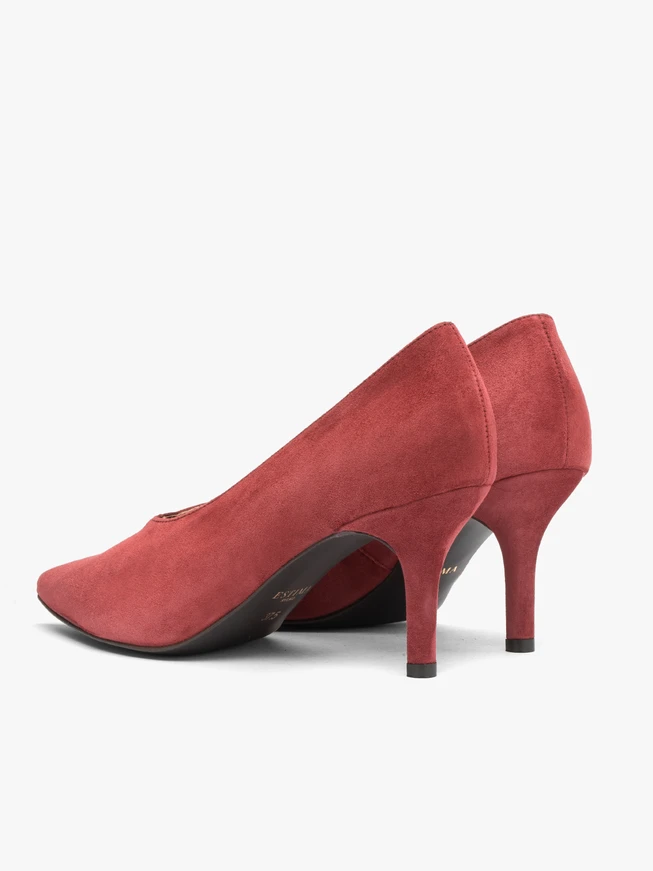 Kastanienbraune integrierte Stiletto-Pumps