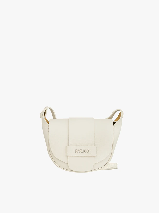 Weiße Handtasche mit Magnetverschluss