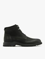 Schwarze Herren-Kombistiefel aus Leder