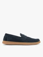 Mokassins aus marineblauem Veloursleder