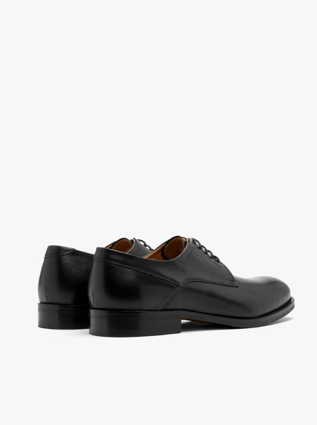 Schwarze Halbschuhe für Männer mit Lederboden