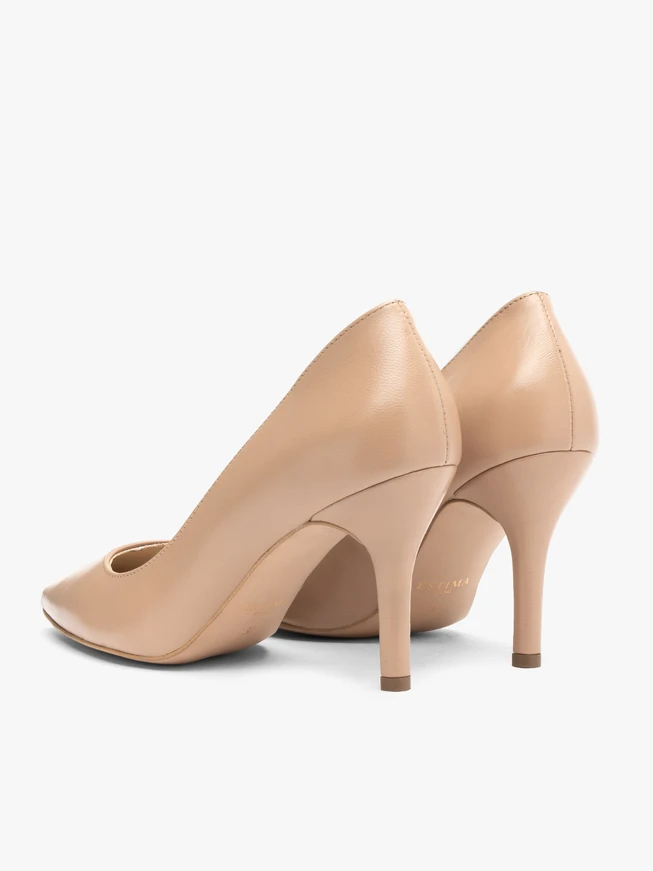Beige stiletto pumps
