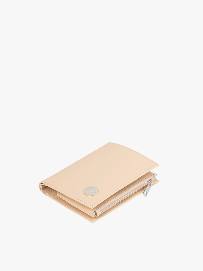 Beige Leder Brieftasche